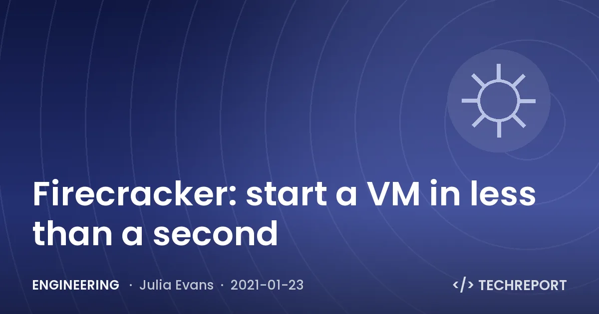 Engineering — Firecracker: start a VM in less than a second