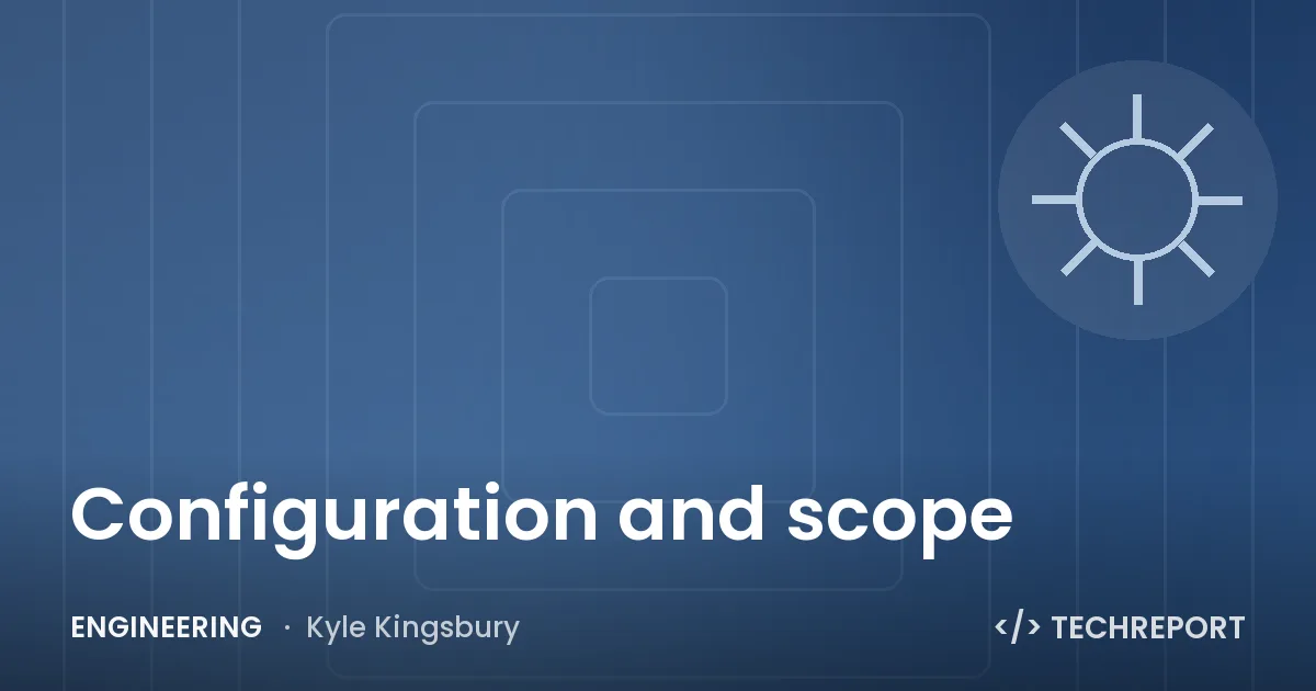 Configuration and scope