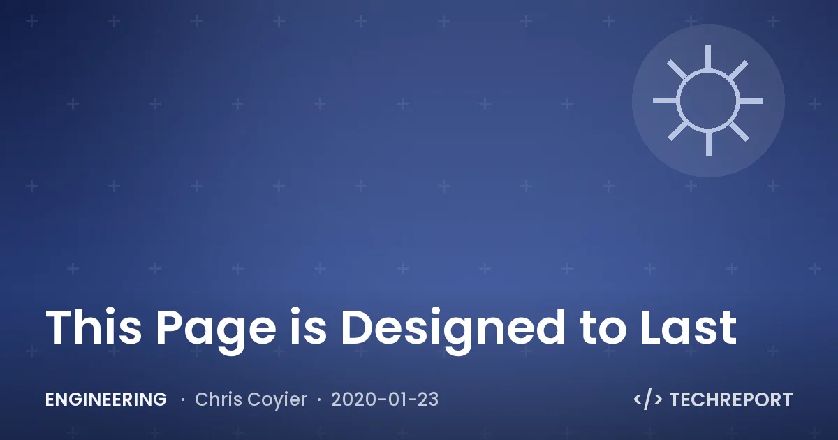 Engineering — This Page is Designed to Last
