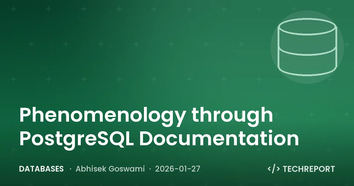Databases — Phenomenology through PostgreSQL Documentation
