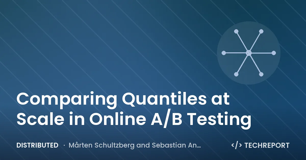 Comparing Quantiles at Scale in Online A/B Testing