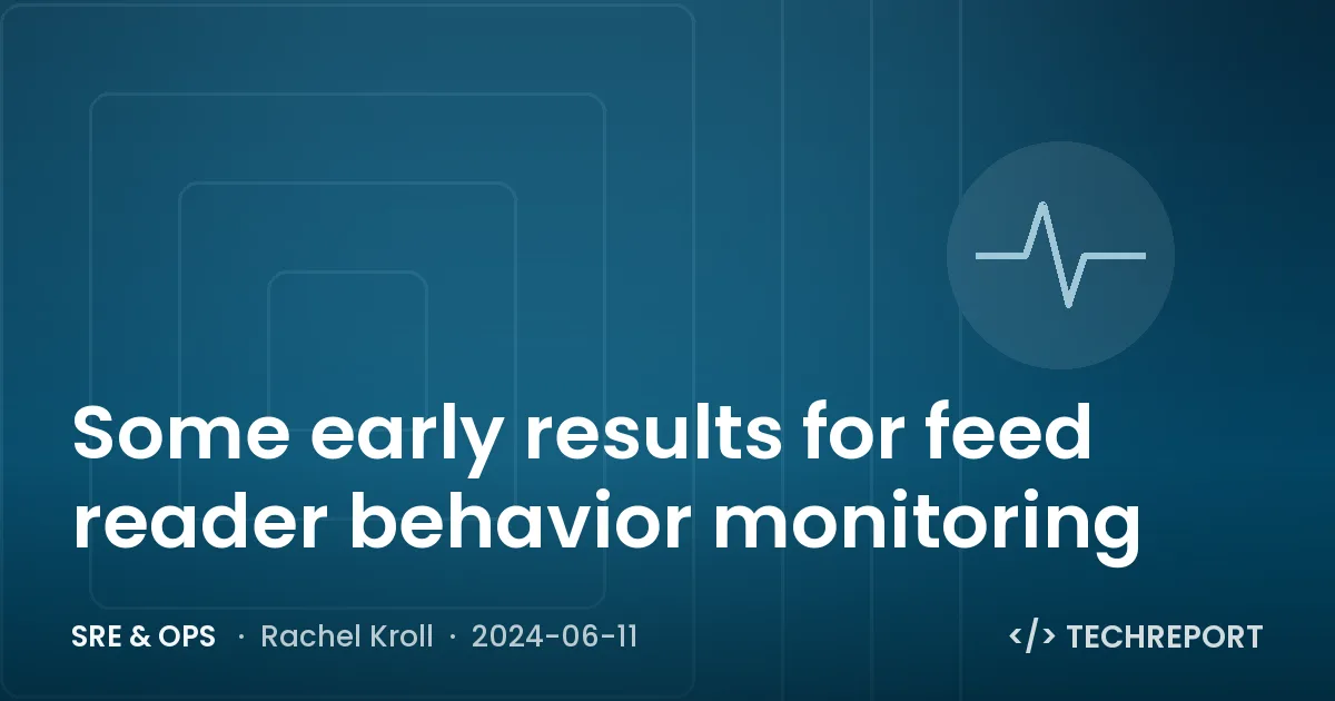 SRE & Ops — Some early results for feed reader behavior monitoring