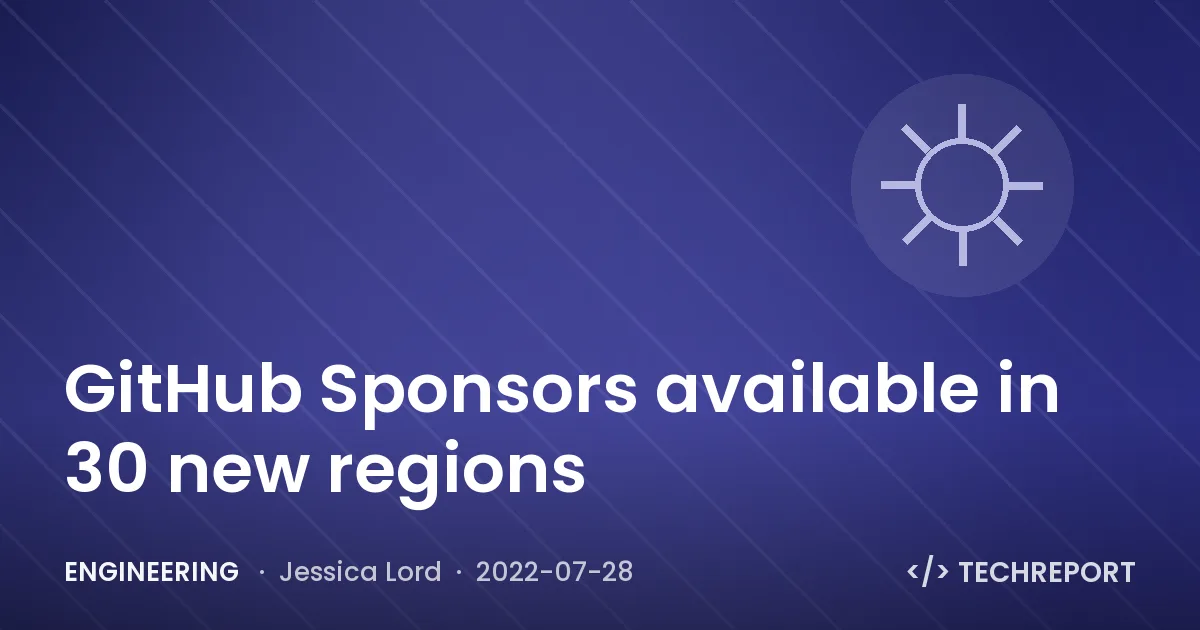 GitHub Sponsors available in 30 new regions