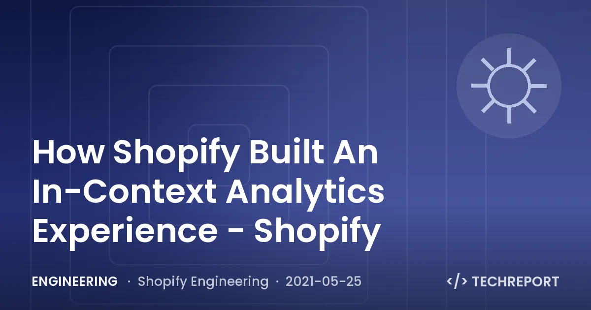 How Shopify Built An In-Context Analytics Experience - Shopify