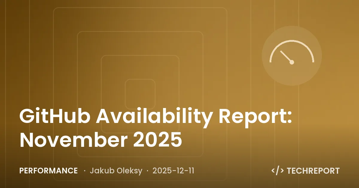 GitHub Availability Report: November 2025