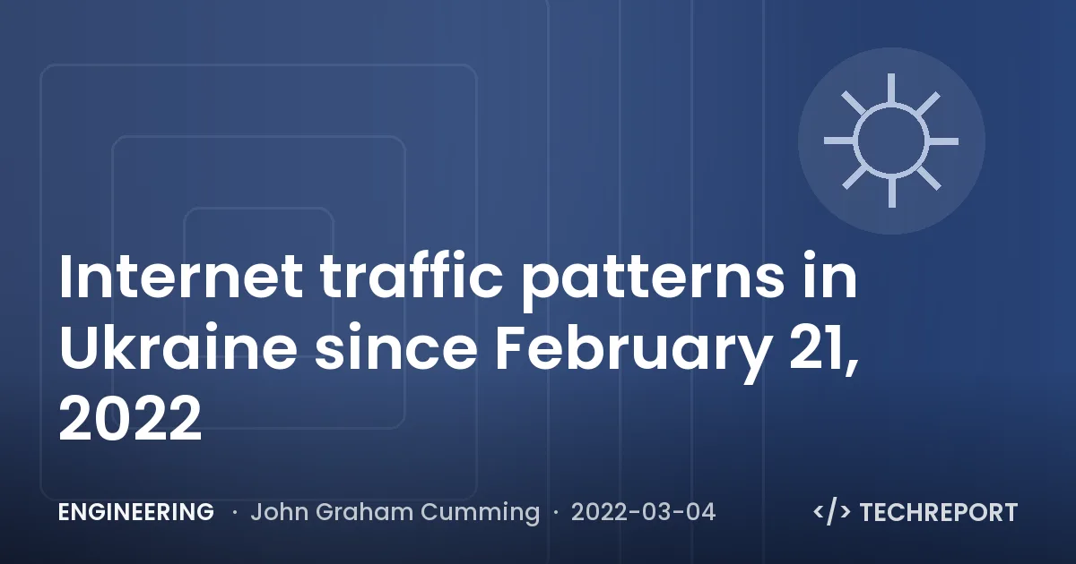 Engineering — Internet traffic patterns in Ukraine since February 21, 2022