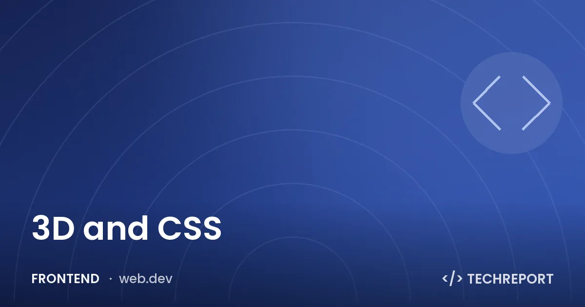 Frontend — 3D and CSS