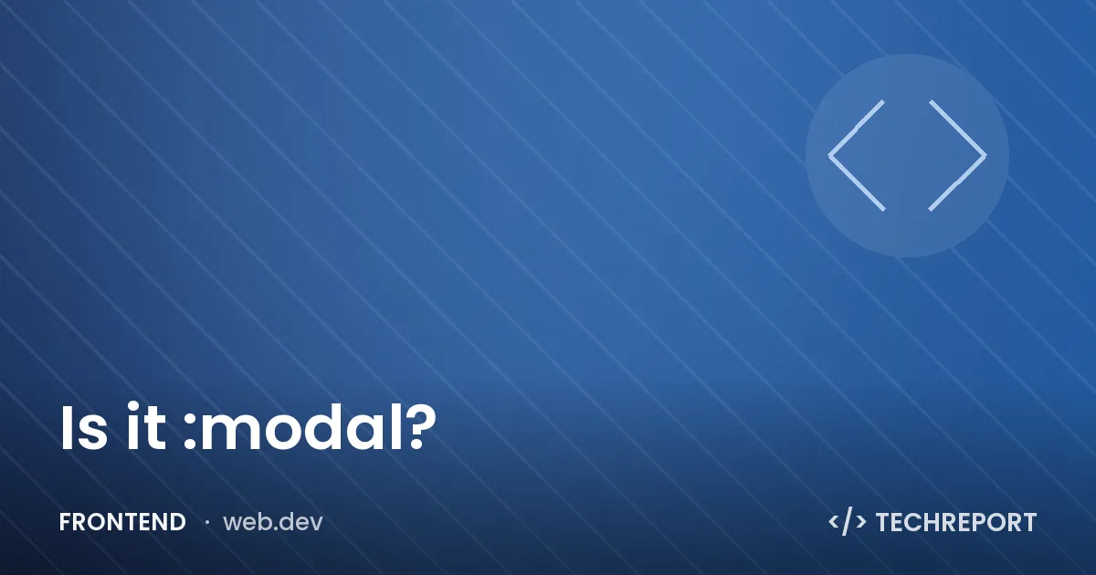 Is it :modal?