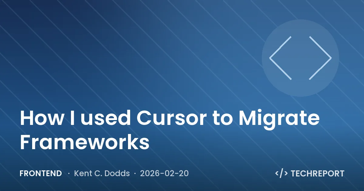 Frontend — How I used Cursor to Migrate Frameworks