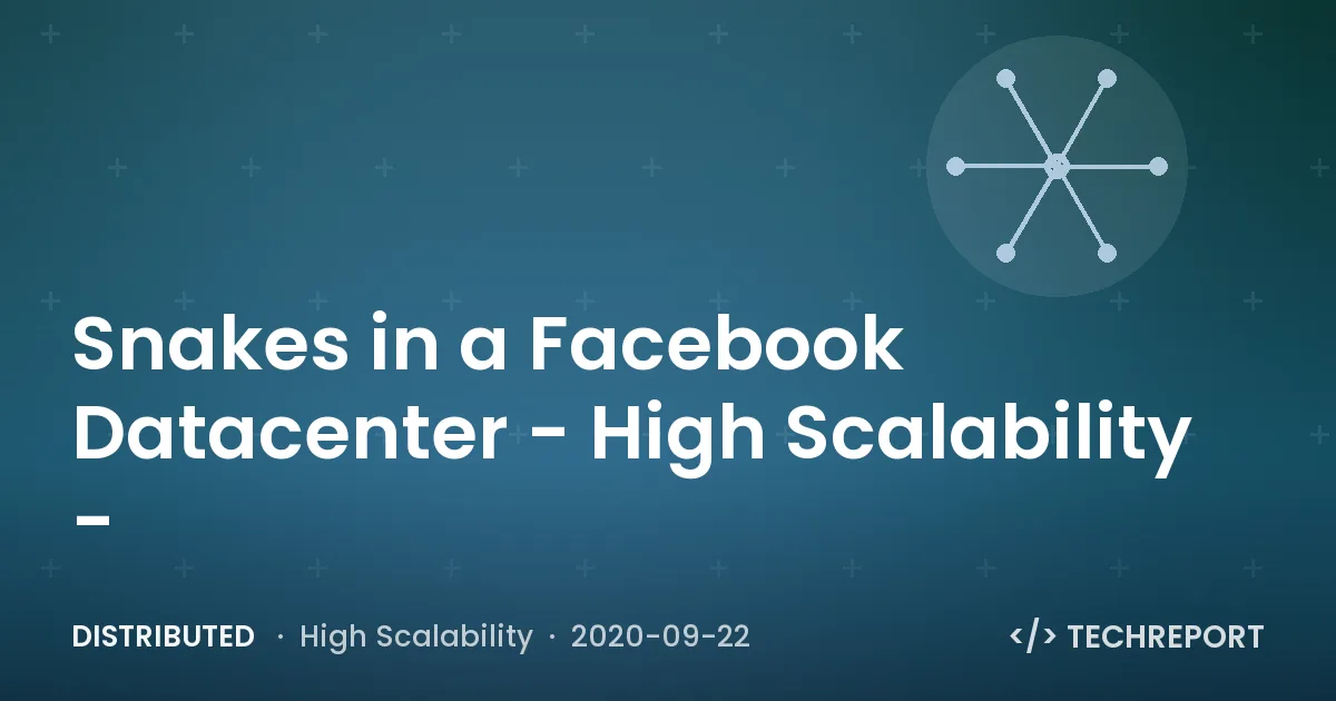 Distributed — Snakes in a Facebook Datacenter - High Scalability -
