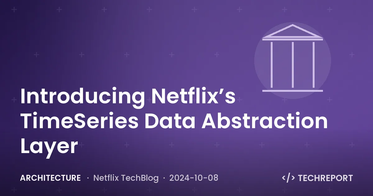 Architecture — Introducing Netflix’s TimeSeries Data Abstraction Layer