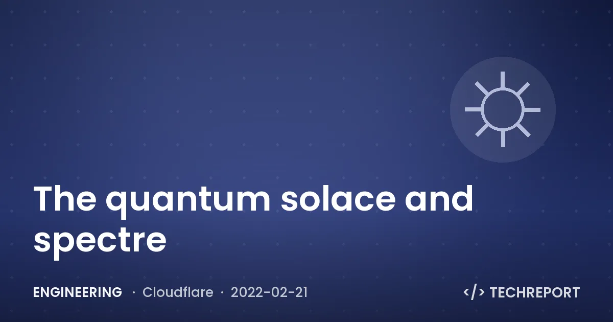 The quantum solace and spectre