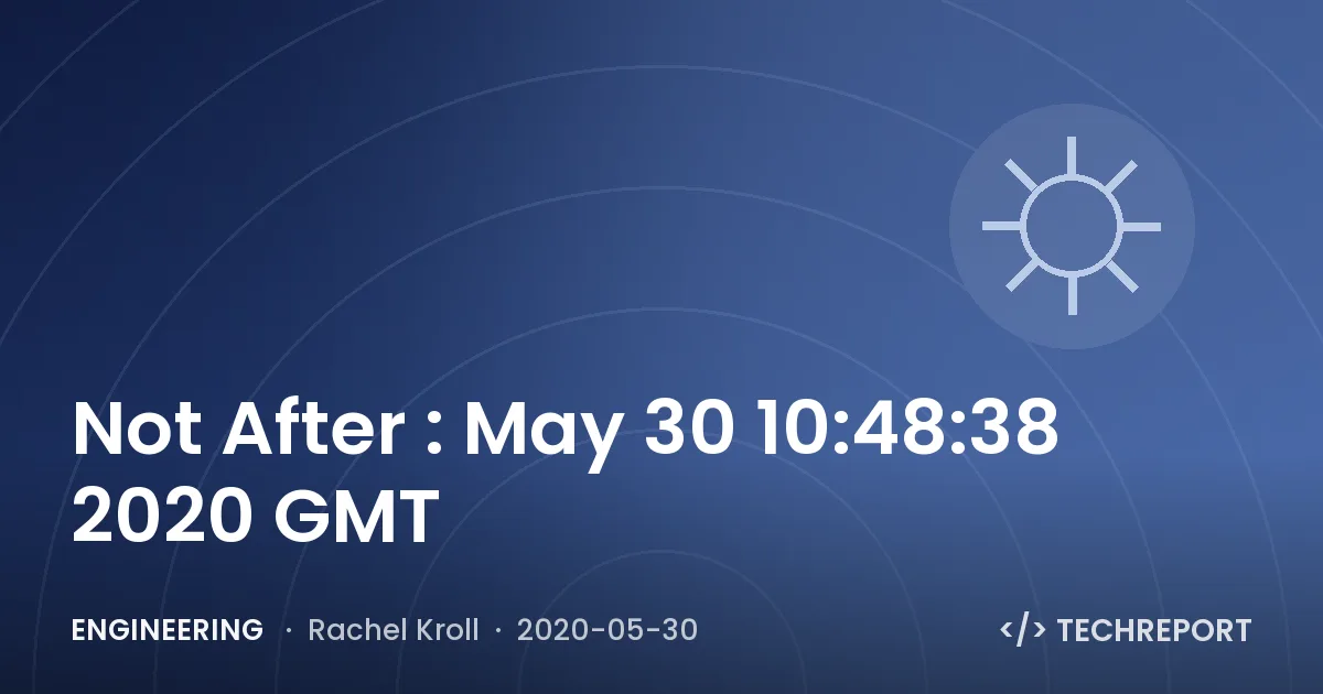 Not After : May 30 10:48:38 2020 GMT