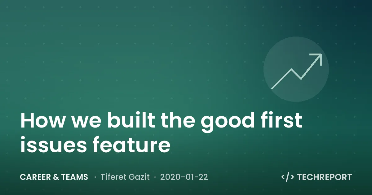 Career & Teams — How we built the good first issues feature