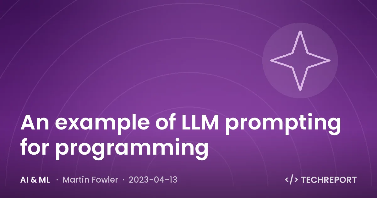 AI & ML — An example of LLM prompting for programming