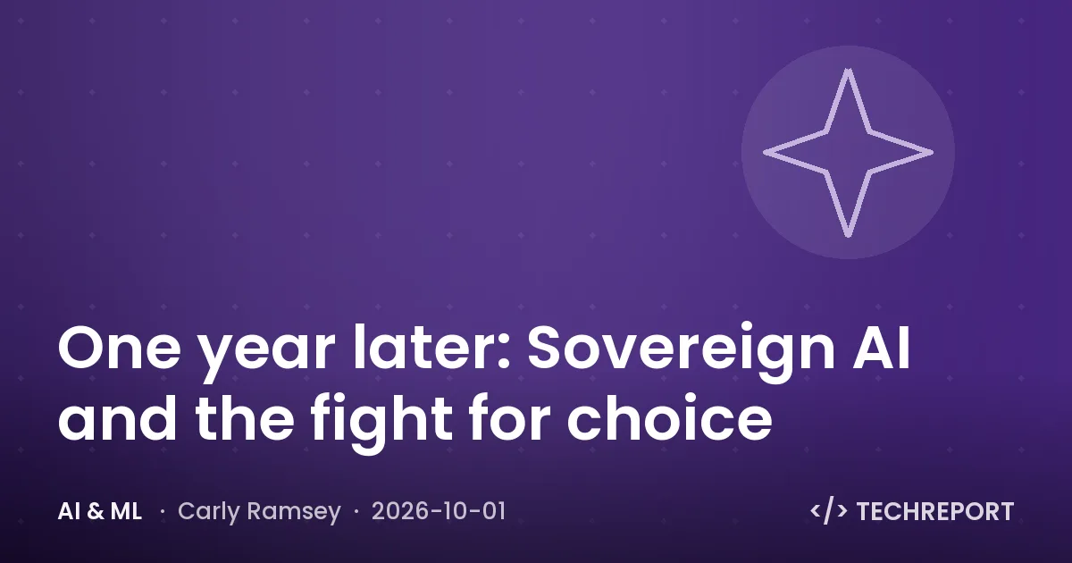 AI & ML — One year later: Sovereign AI and the fight for choice