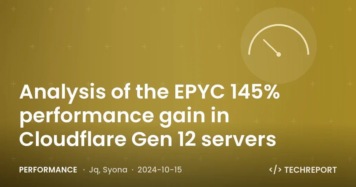 Performance — Analysis of the EPYC 145% performance gain in Cloudflare Gen 12 servers
