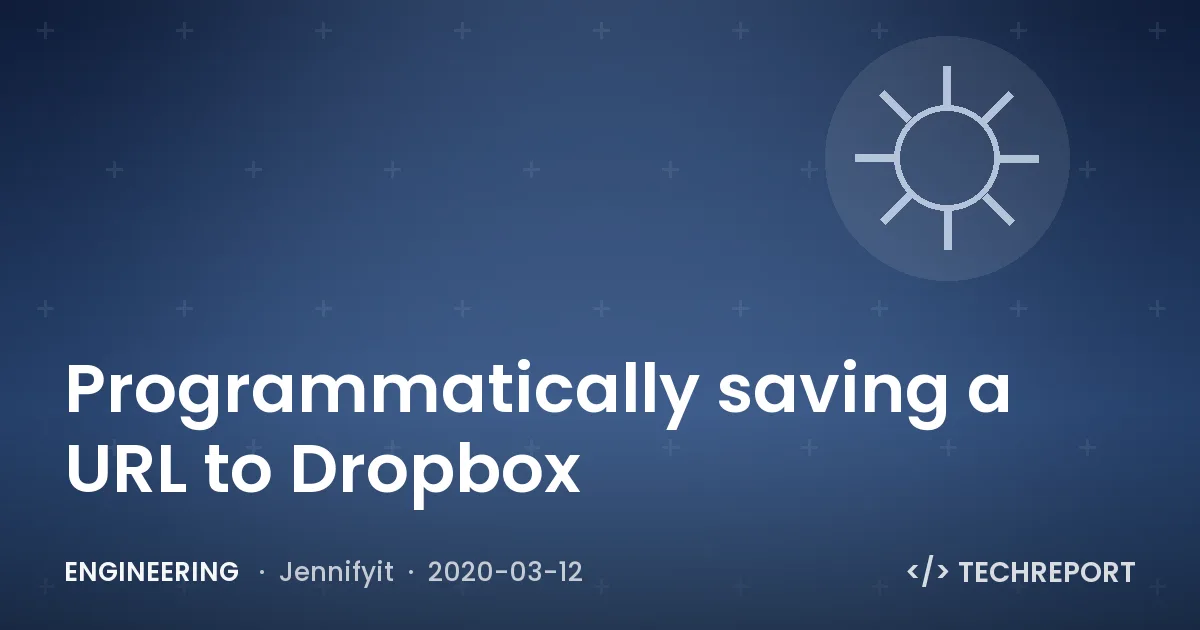 Programmatically saving a URL to Dropbox