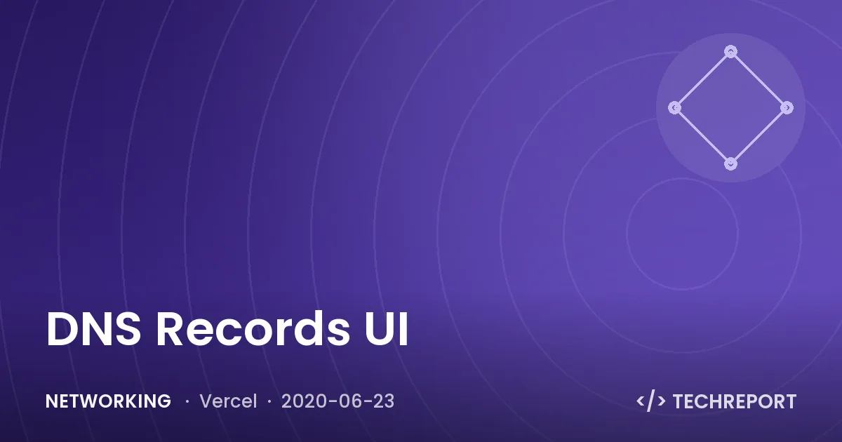 Networking — DNS Records UI