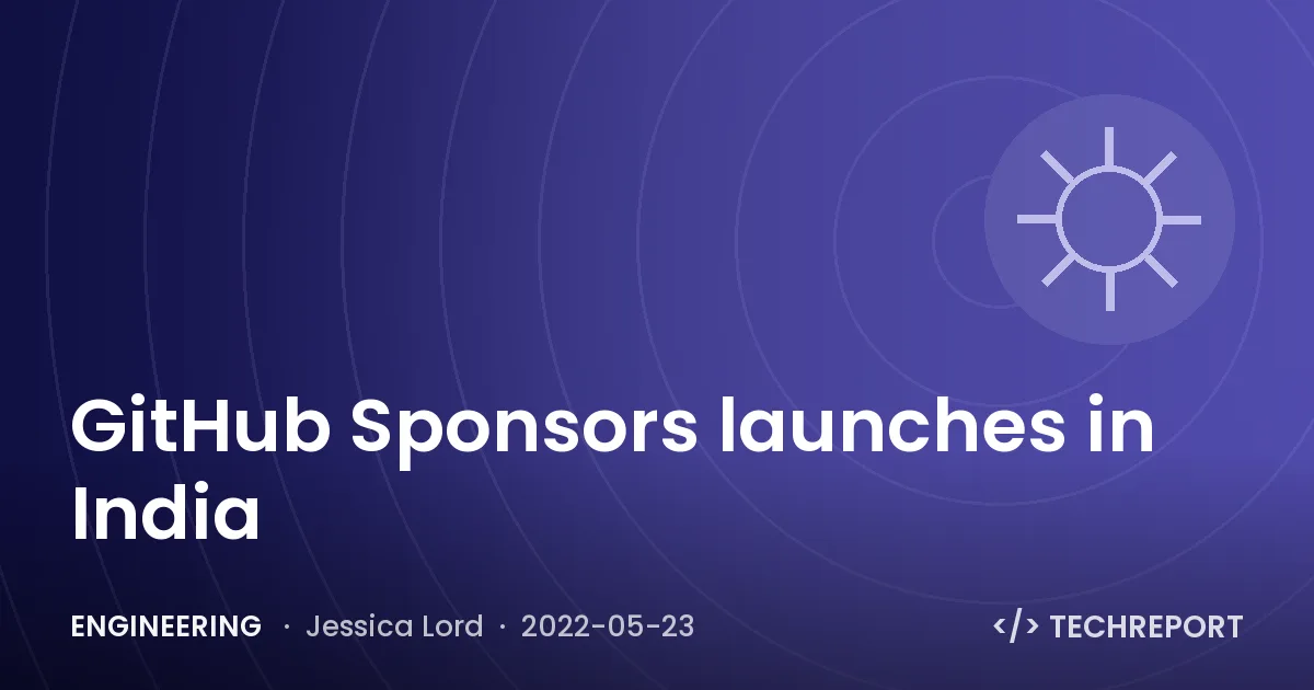 GitHub Sponsors launches in India