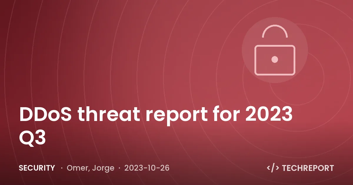 Security — DDoS threat report for 2023 Q3