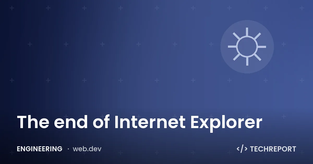 The end of Internet Explorer