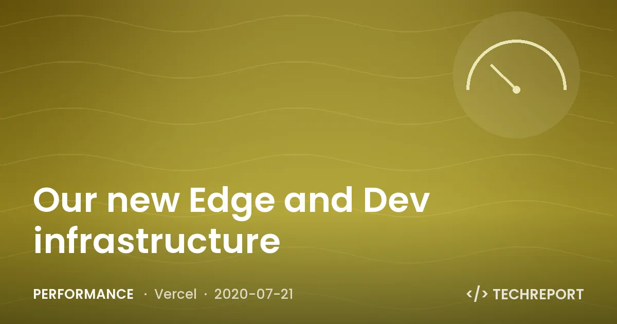 Performance — Our new Edge and Dev infrastructure