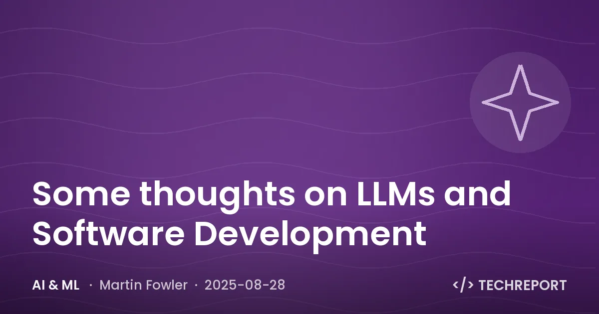 AI & ML — Some thoughts on LLMs and Software Development