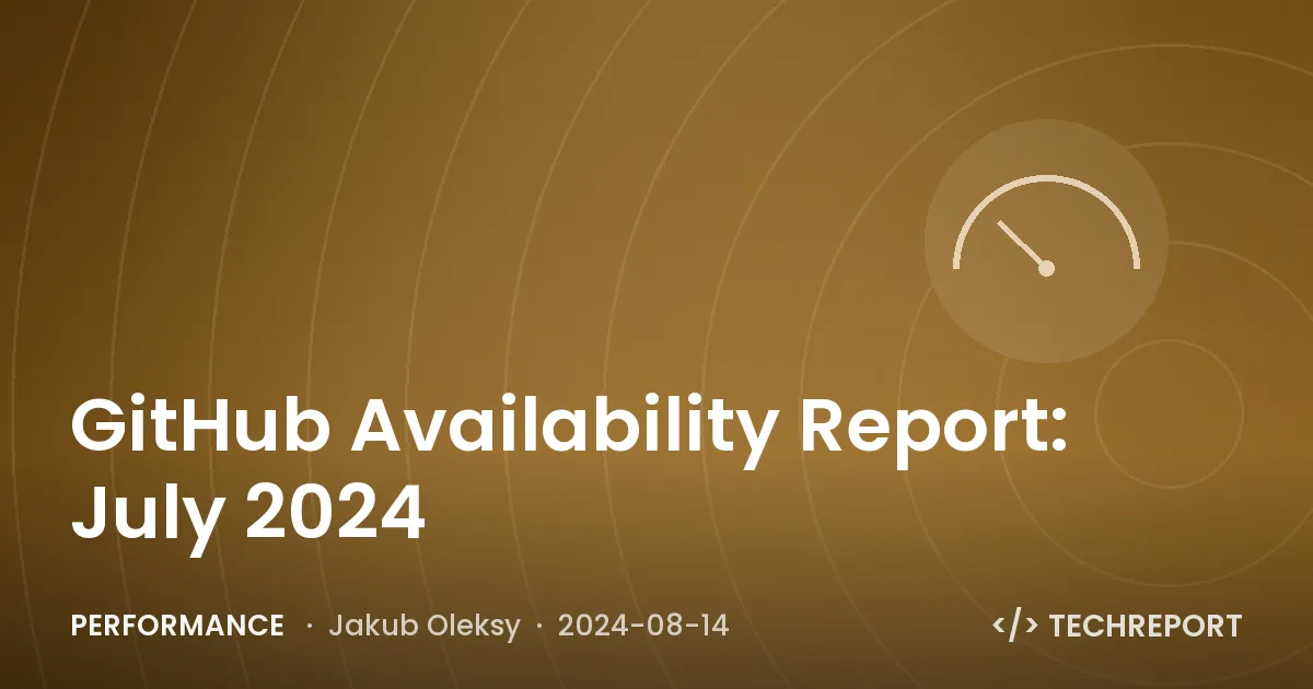 GitHub Availability Report: July 2024
