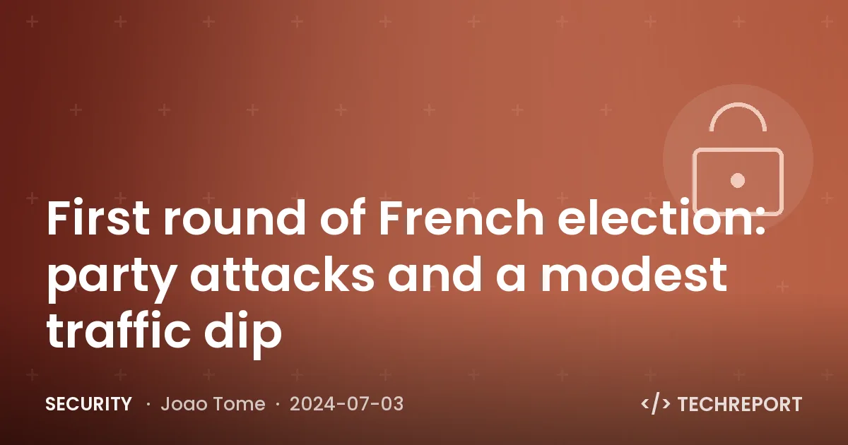 Security — First round of French election: party attacks and a modest traffic dip