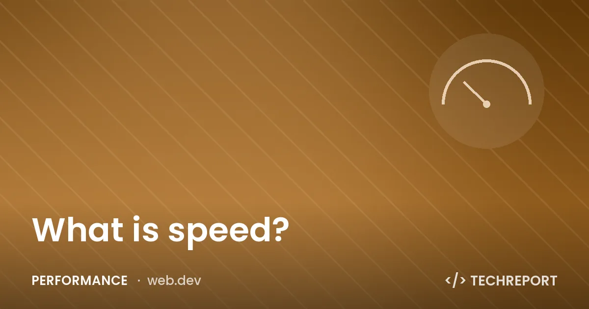 What is speed?