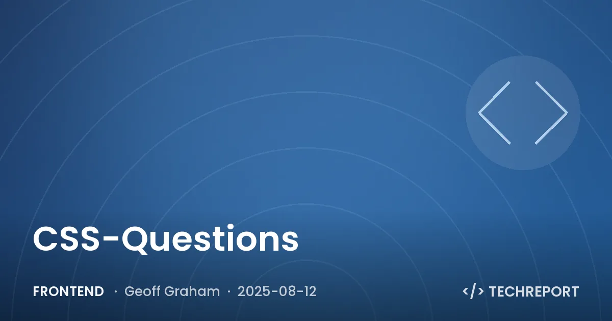 Frontend — CSS-Questions