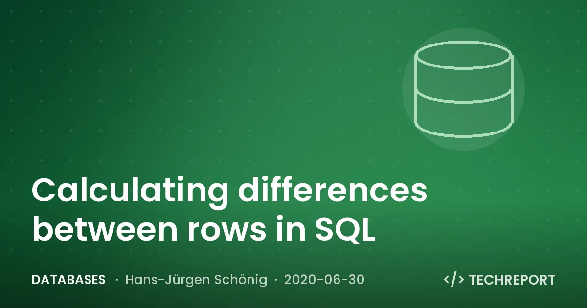 Calculating differences between rows in SQL