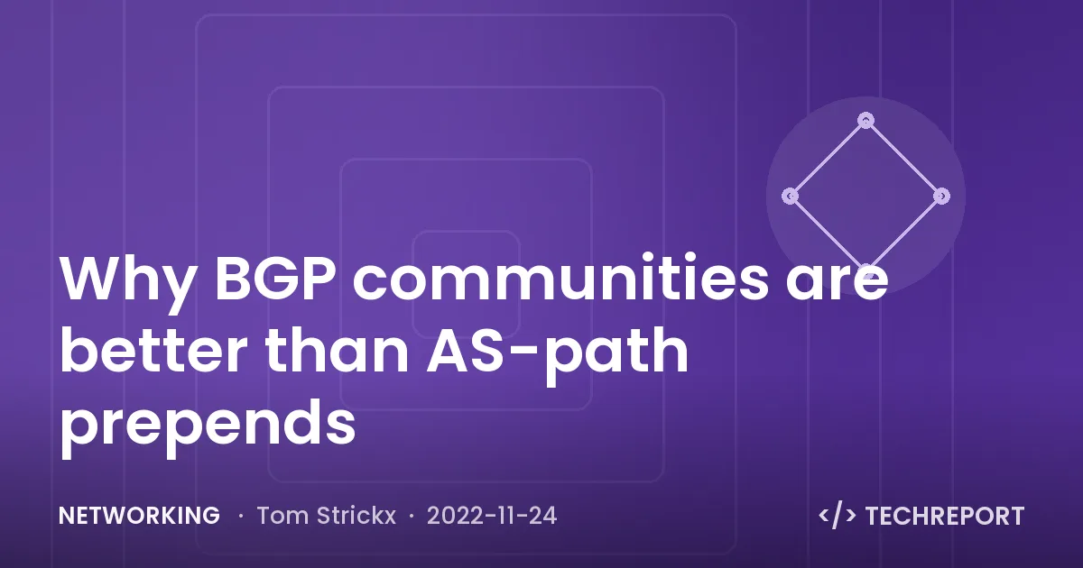 Networking — Why BGP communities are better than AS-path prepends