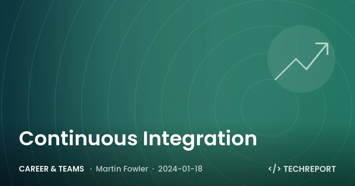 Career & Teams — Continuous Integration