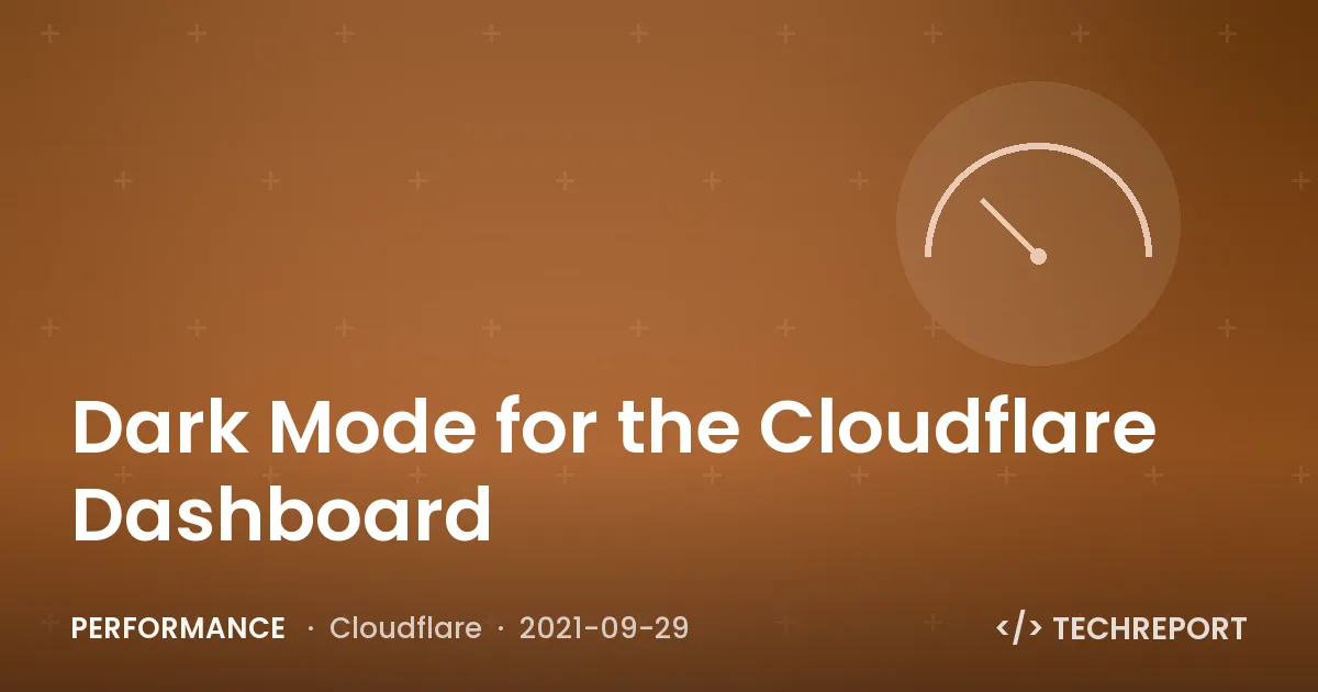 Dark Mode for the Cloudflare Dashboard