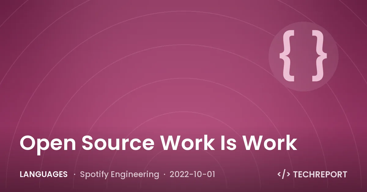 Open Source Work Is Work