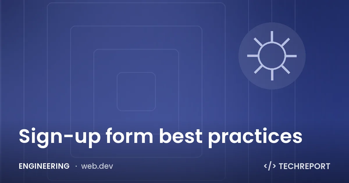 Sign-up form best practices