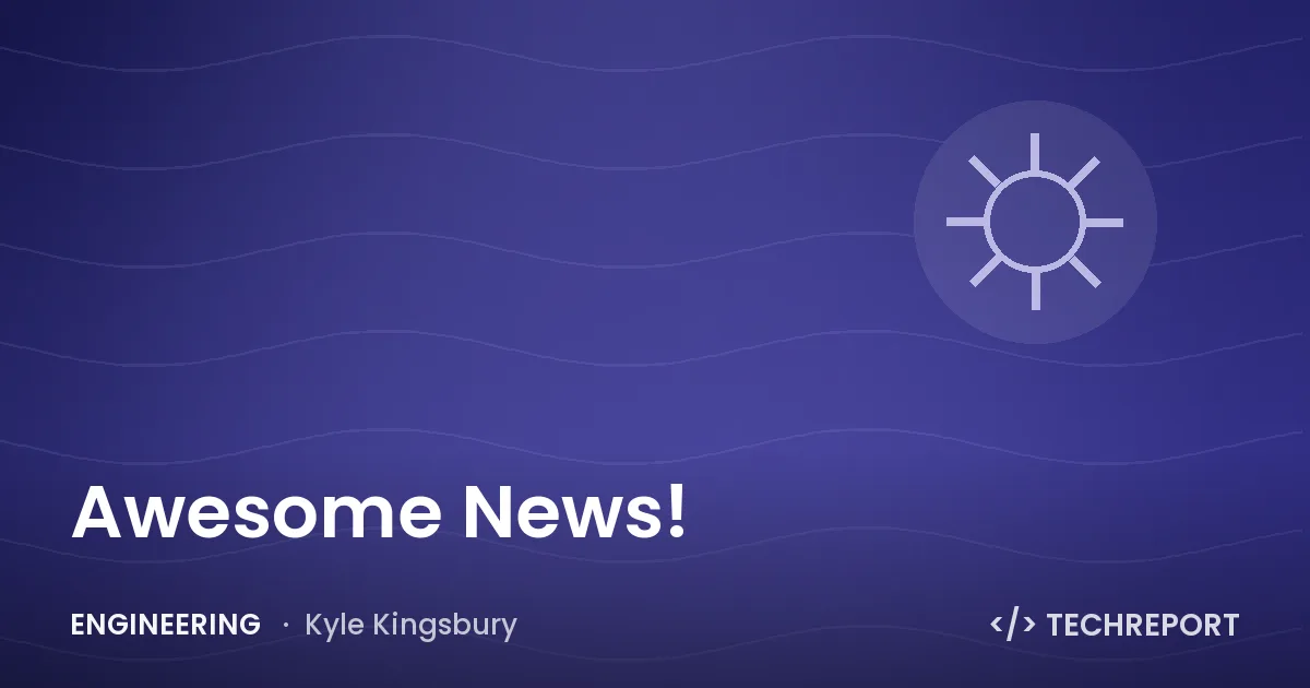 Awesome News!