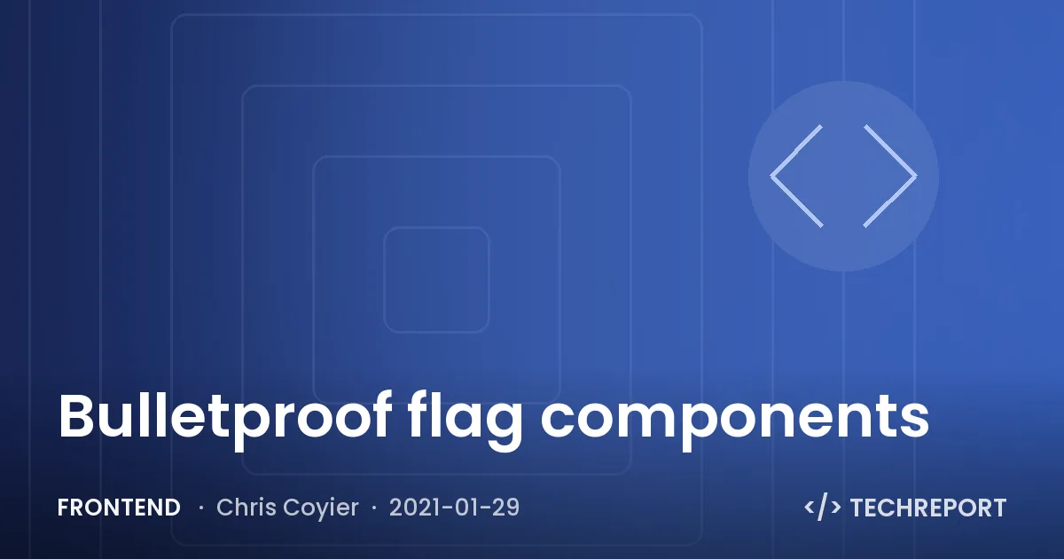 Bulletproof flag components