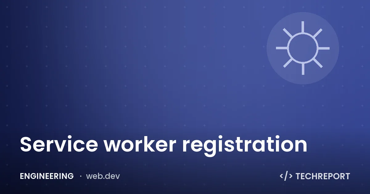 Service worker registration