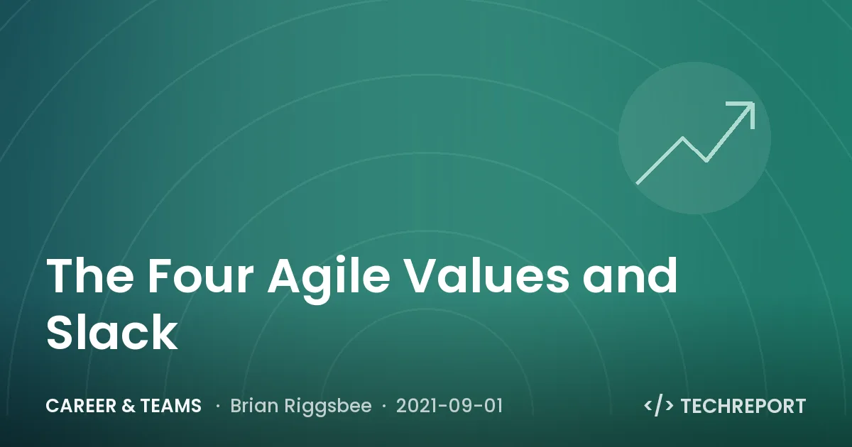 Career & Teams — The Four Agile Values and Slack