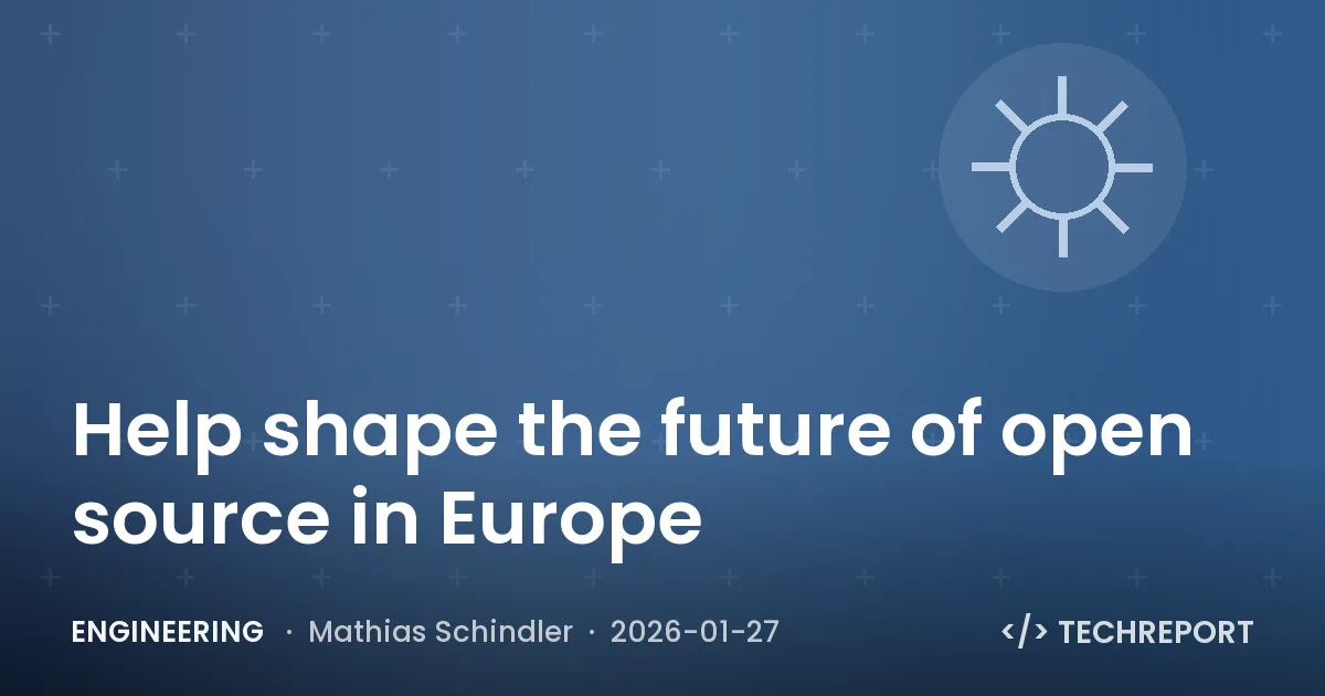 Help shape the future of open source in Europe