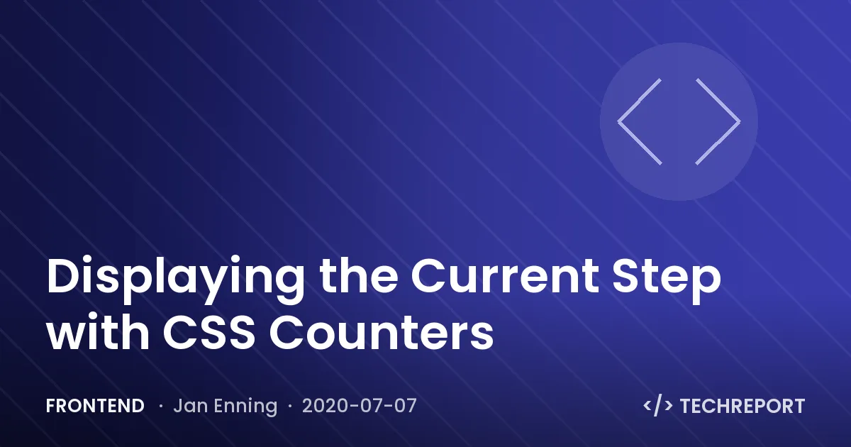 Frontend — Displaying the Current Step with CSS Counters