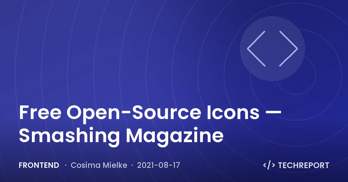 Free Open-Source Icons — Smashing Magazine