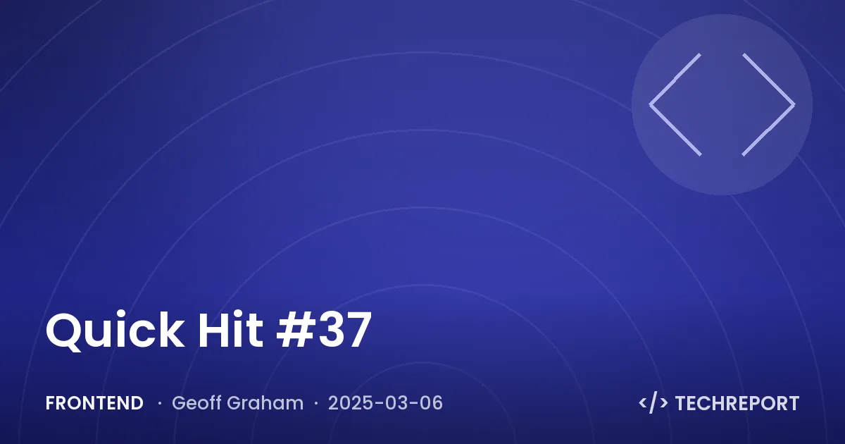 Quick Hit #37