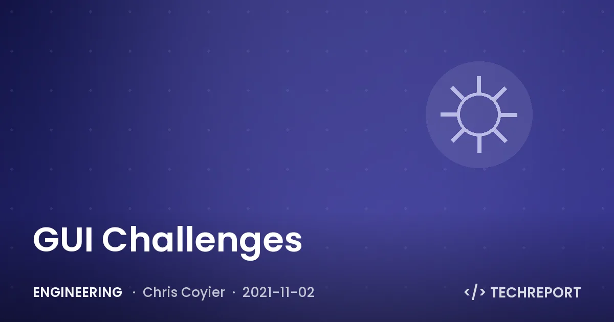GUI Challenges