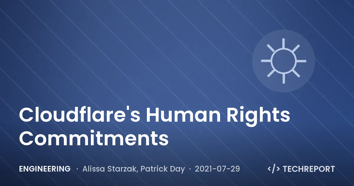 Cloudflare's Human Rights Commitments