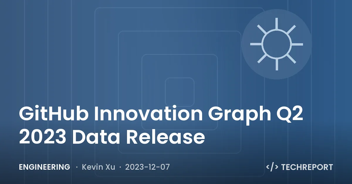GitHub Innovation Graph Q2 2023 Data Release