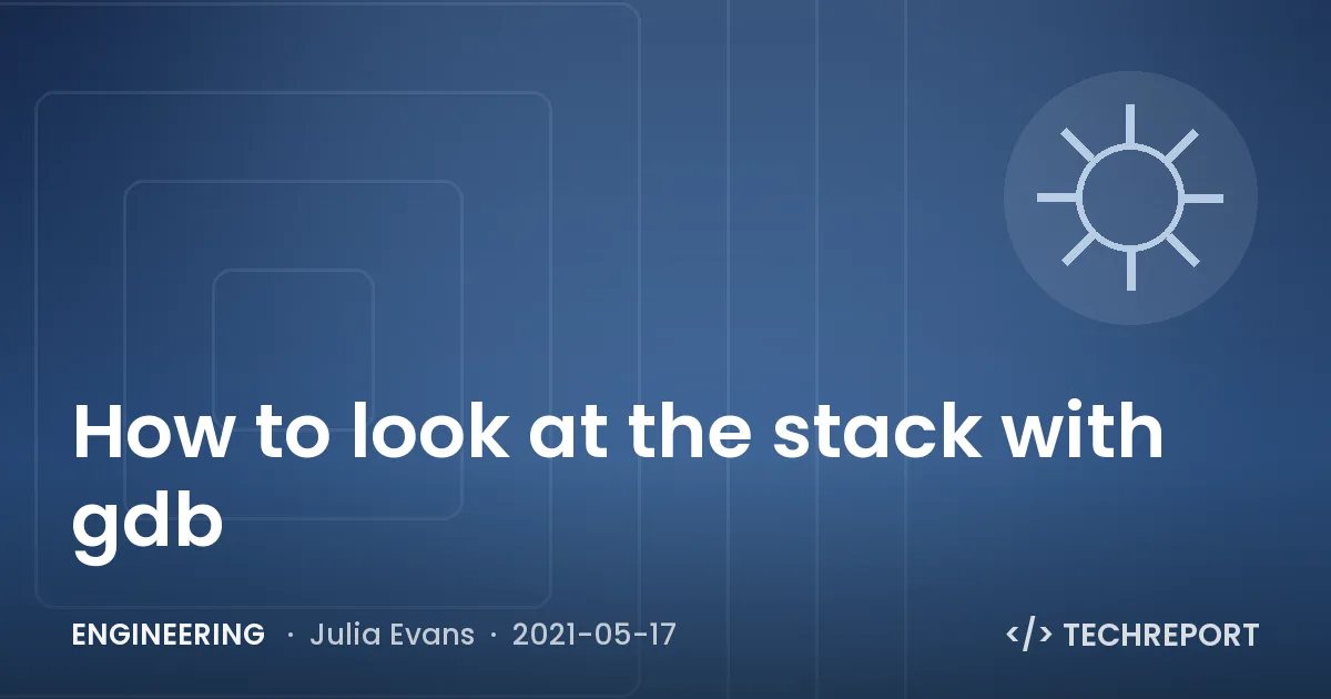 How to look at the stack with gdb